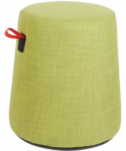 Office Star Products - Active Seat with Carry Handle Round Contemporary Fabric Ottoman - Green