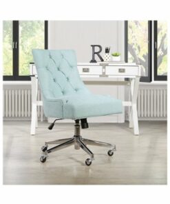 OSP Home Furnishings - Amelia 5-Pointed Star Fabric and Steel Office Chair - Mint
