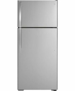 GE - 16.6 Cu. Ft. Top-Freezer Refrigerator - Stainless steel 1