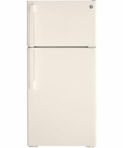 GE - 15.6 Cu. Ft. Top-Freezer Refrigerator - Bisque