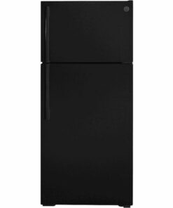 GE - 16.6 Cu. Ft. Top-Freezer Refrigerator - Black 1