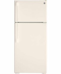 GE - 16.6 Cu. Ft. Top-Freezer Refrigerator - Bisque