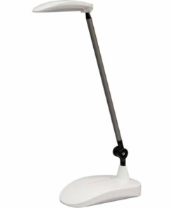 UltraBrite - Arc 850-lumen LED Desk Lamp with Two USB Charging Ports - White