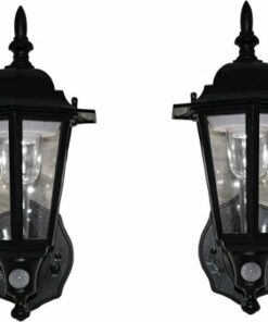 MAXSA Innovations - Motion-Activated LED Wall Sconce (2-Pack) - Black