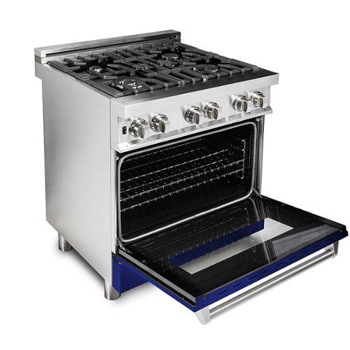 ZLINE - Professional 4.6 Cu. Ft. Freestanding Dual Fuel Convection Range - Blue Gloss 0