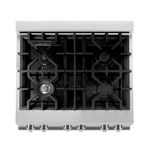 ZLINE - Professional 4 Cu. Ft. Freestanding Dual Fuel Convection Range - Matte Red