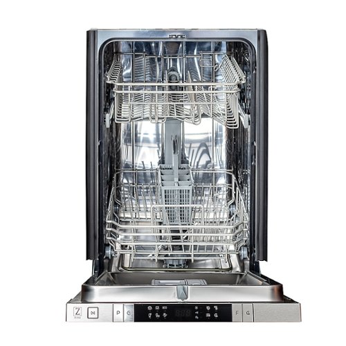 ZLINE - 18" Compact Top Control Built-In Dishwasher with Stainless Steel Tub, 44 dBa - Stainless steel