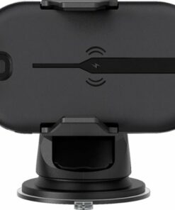 Kenwood - Motorized Clamping Qi Charging Phone Mount - Black