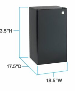 Avanti 3.3 cu. ft. Compact Refrigerator, Mini-Fridge, in Black - Black