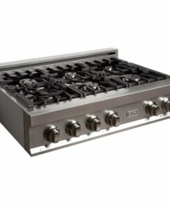 ZLINE - 36" Porcelain Gas Stovetop in Fingerprint Resistant Stainless Steel with 6 Gas Burners - Snow Stainless