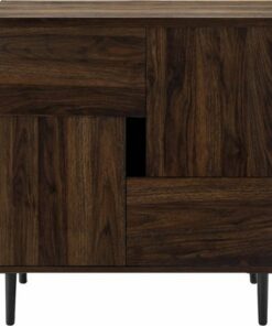 Walker Edison - 30" Modern Color Pop Accent Cabinet - Dark Walnut/Navy