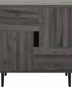 Walker Edison - 30" Modern Color Pop Accent Cabinet - Slate Gray/Red