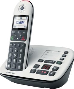 Motorola - MOTO-CD5011 Expandable Cordless Phone System - Gray/White