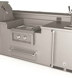 Hestan - GE Series 12' Outdoor Living Suite with Power Burner and Bar - Silver