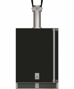 Hestan - GFDS Series 5.2 Cu. Ft. Double Faucet Beverage Cooler Kegerator - Stealth 0