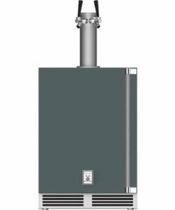 Hestan - GFDS Series 5.2 Cu. Ft. Double Faucet Beverage Cooler Kegerator - Pacific fog