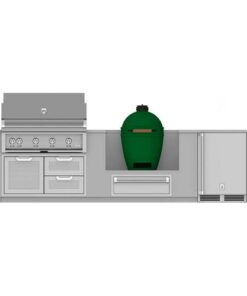 Hestan - GE Series 12' Outdoor Living Suite with Egg-Shaped Smoker/Grill - Stainless Steel