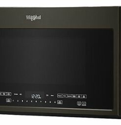 Whirlpool - 2.1 Cu. Ft. Over-the-Range Microwave with Sensor and Steam Cooking - Black Stainless Steel
