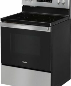 Whirlpool - 5.3 Cu. Ft. Freestanding Electric Convection Range with Self-High Heat Cleaning Method and Frozen Bake - Stainless steel