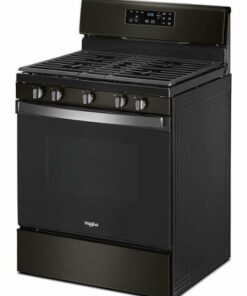 Whirlpool - 5.0 Cu. Ft. Freestanding Gas Range with Self-Cleaning and SpeedHeat Burner - Black Stainless Steel