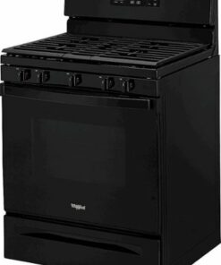 Whirlpool - 5.0 Cu. Ft. Freestanding Gas Range with Self-Cleaning and SpeedHeat Burner - Black 0