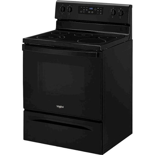 Whirlpool - 5.3 Cu. Ft. Freestanding Electric Range with Self-Cleaning and Frozen Bake - Black