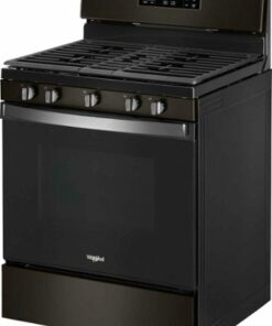 Whirlpool - 5.0 Cu. Ft. Freestanding Gas Convection Range with Self-Cleaning - Black Stainless Steel