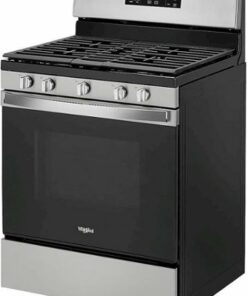 Whirlpool - 5.0 Cu. Ft. Freestanding Gas Range with Self-Cleaning and SpeedHeat Burner - Stainless steel 1