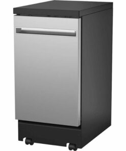 GE - 18" Portable Dishwasher - Stainless steel