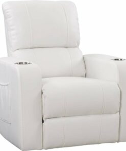 CorLiving - Power Recline Home Theater Seating - White