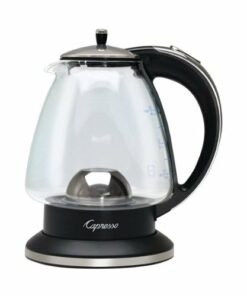Capresso - H2O Glass 1.42L Electric Kettle - Black/Polished Chrome