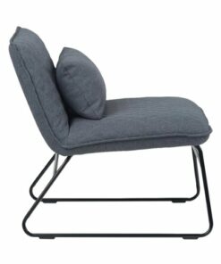 Simpli Home - Burke Contemporary Fabric Chair - Gray/Black