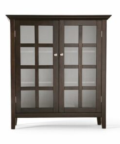 Simpli Home - Acadian SOLID WOOD 39 inch Wide Transitional Medium Storage Cabinet in Brunette - Brown