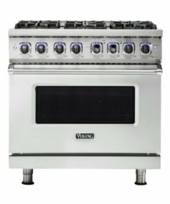 Viking - Professional 7 Series 5.1 Cu. Ft. Freestanding LP Gas Convection Range - Frost White