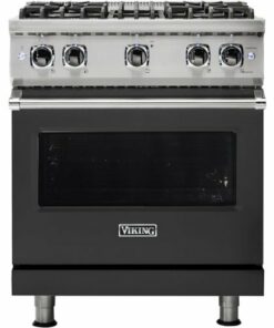 Viking - Professional 5 Series 4.0 Cu. Ft. Freestanding Gas Convection Range - Cast black 0
