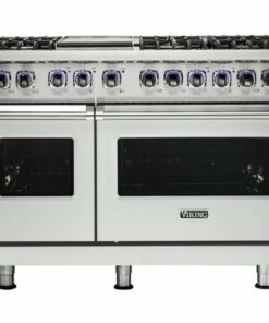 Viking - Professional 7 Series Freestanding Double Oven Gas Convection Range - Frost white 0
