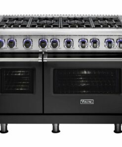 Viking - Professional 7 Series 6.1 Cu. Ft. Freestanding Double Oven LP Gas Convection Range - Cast Black 0