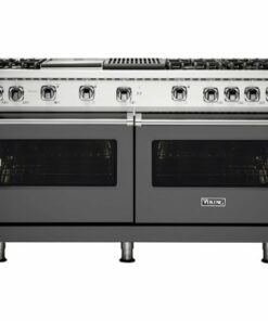 Viking - Professional 5 Series Freestanding Double Oven Gas Convection Range - Damascus gray 0