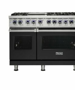 Viking - Professional 7 Series Freestanding Double Oven Gas Convection Range - Cast black 0