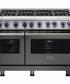 Viking - Professional 7 Series 6.1 Cu. Ft. Freestanding Double Oven LP Gas Convection Range - Damascus Gray 1
