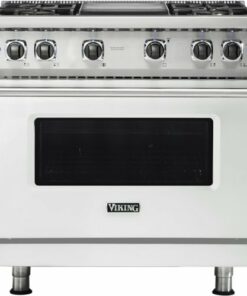 Viking - Professional 5 Series 5.1 Cu. Ft. Freestanding LP Gas Convection Range - Frost White 0