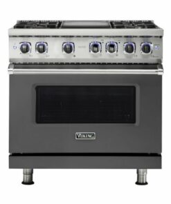 Viking - Professional 5 Series 5.1 Cu. Ft. Freestanding LP Gas Convection Range - Damascus Gray 1