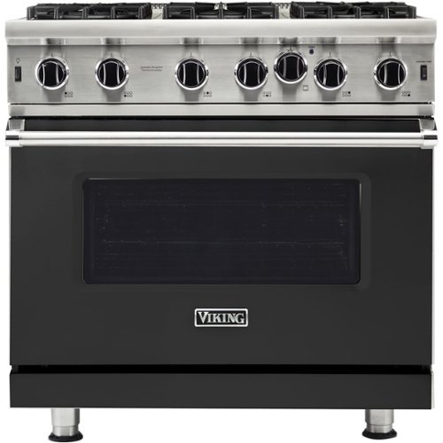 Viking - Professional 5 Series 5.1 Cu. Ft. Freestanding Gas Convection Range - Cast black 2
