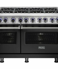Viking - Professional 7 Series Freestanding Double Oven Gas Convection Range - Cast black 1