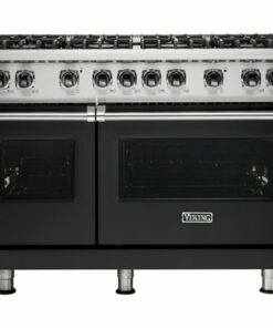 Viking - Professional 5 Series Freestanding Double Oven Gas Convection Range - Cast black 1