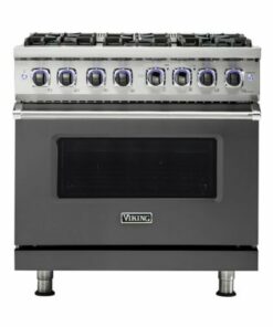 Viking - Professional 7 Series 5.1 Cu. Ft. Freestanding Gas Convection Range - Damascus gray