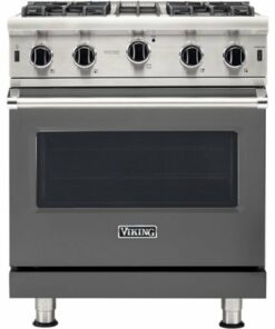 Viking - Professional 5 Series 4.0 Cu. Ft. Freestanding Gas Convection Range - Damascus gray 0