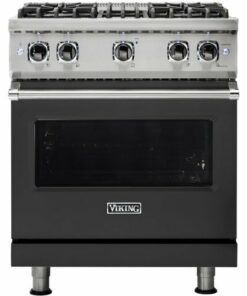Viking - Professional 5 Series 4.0 Cu. Ft. Freestanding LP Gas Convection Range - Cast Black 1