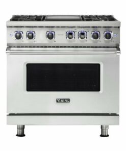Viking - Professional 5 Series 5.1 Cu. Ft. Freestanding Gas Convection Range - Frost White 2