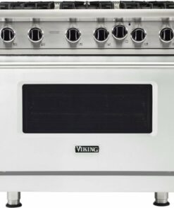 Viking - Professional 5 Series 5.1 Cu. Ft. Freestanding LP Gas Convection Range - Frost White 2